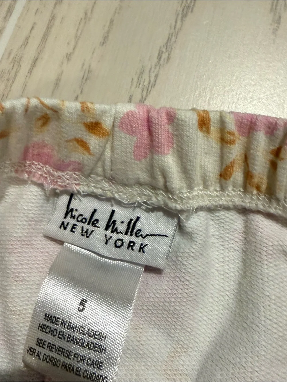 Nicole Miller Girls Floral Hoodie Pants Set Size 5